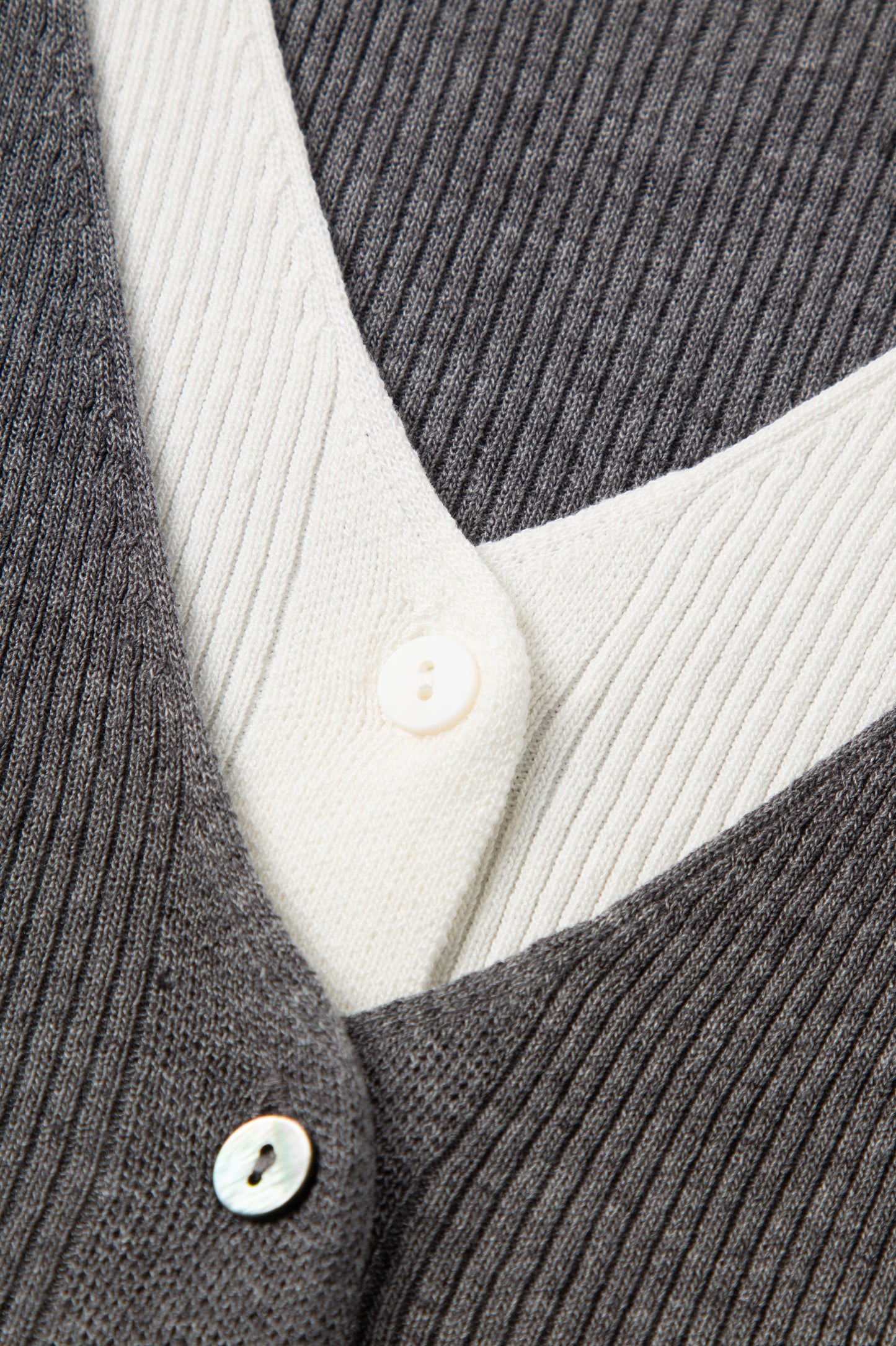 V-Neck Sleeveless Mock-Layered Cardigan