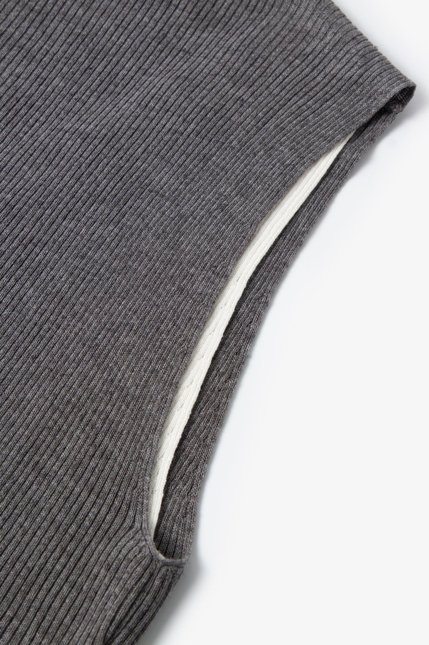 V-Neck Sleeveless Mock-Layered Cardigan