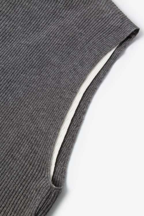 Load image 1 in gallery view. V-Neck Sleeveless Mock-Layered Cardigan