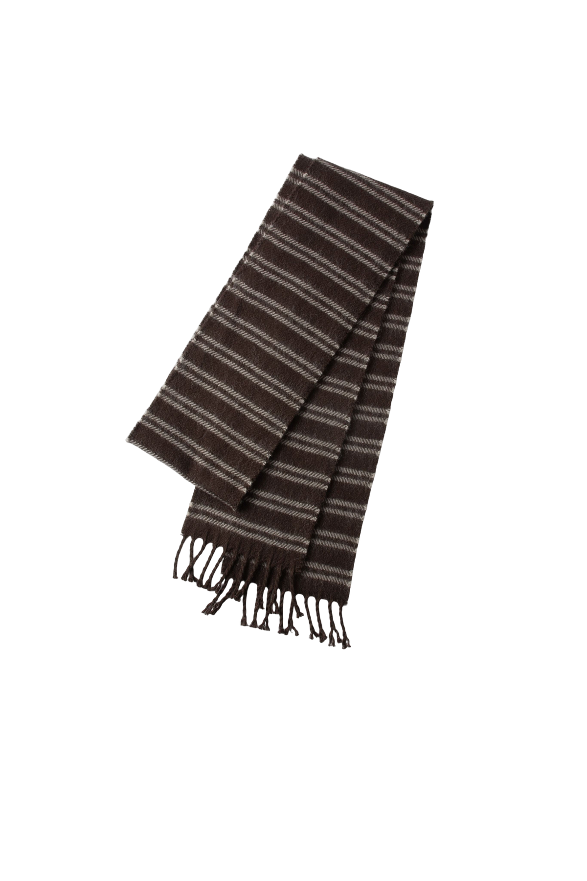 Striped Wool Blend Scarf