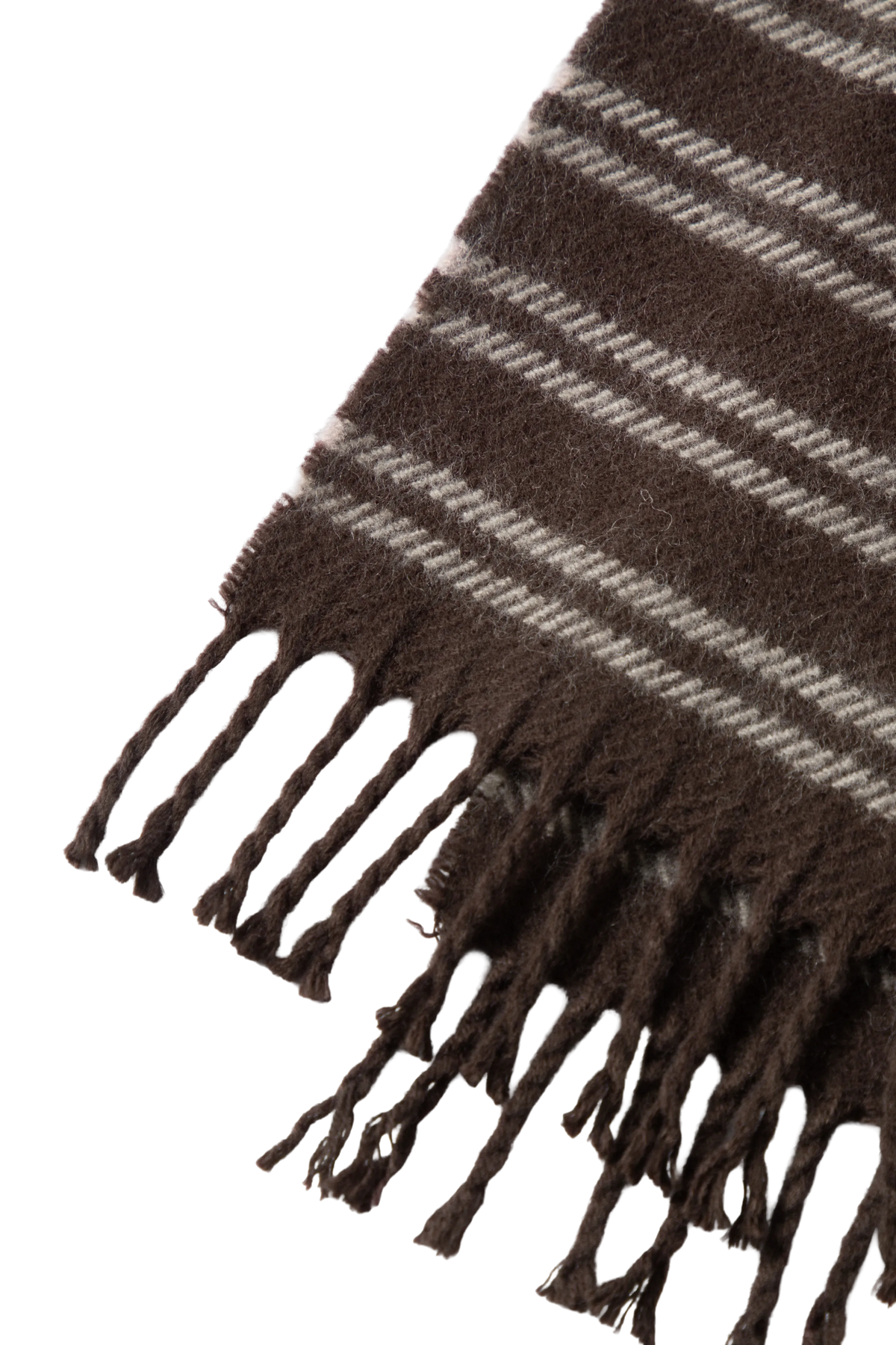Striped Wool Blend Scarf