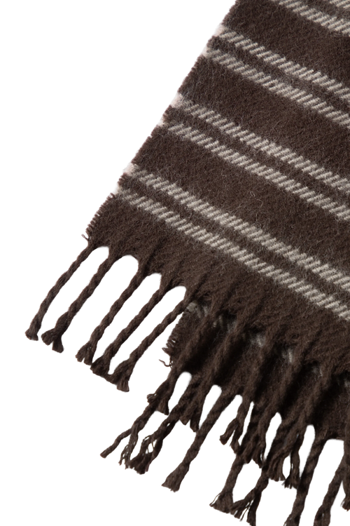 Load image 1 in gallery view. Striped Wool Blend Scarf