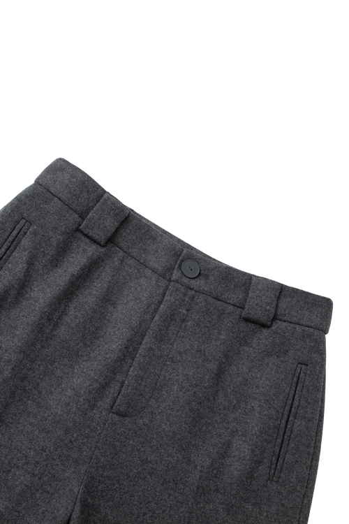 Load image 1 in gallery view. Wool-Blend Straight-Leg Trousers