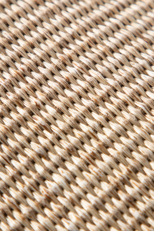 Load image 1 in gallery view. Woven Leather-Trim Shoulder Bag