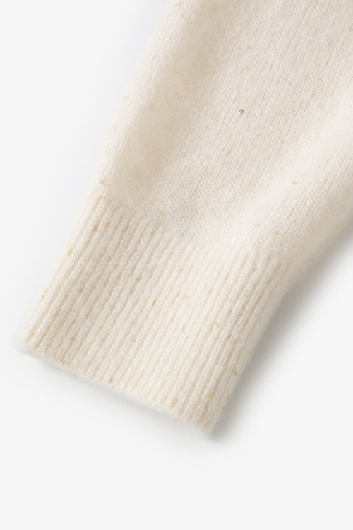 Load image 1 in gallery view. Sequin Cashmere-Silk Knit Cardigan