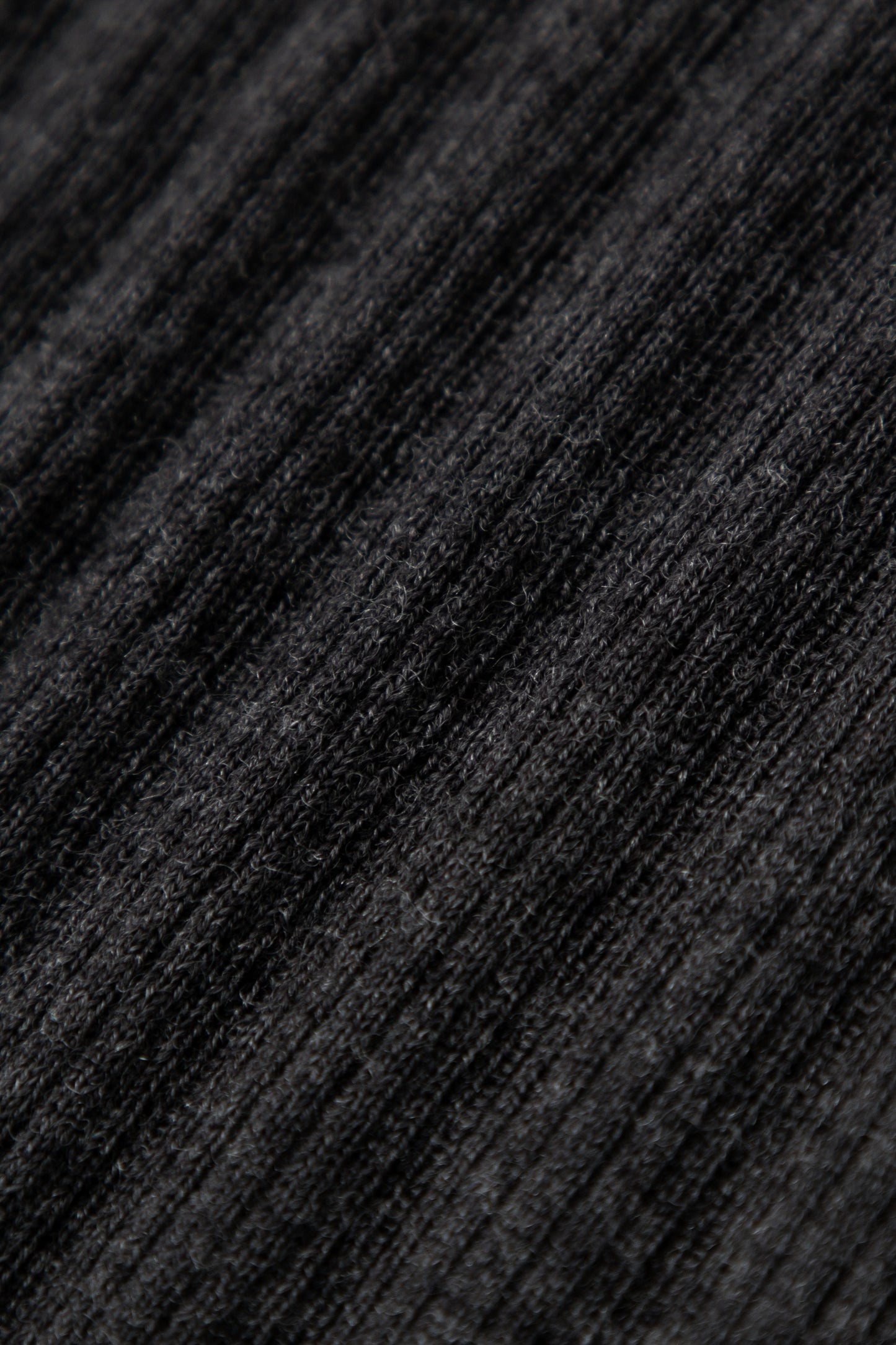 Fitted Pure Wool Ribbed Sweater