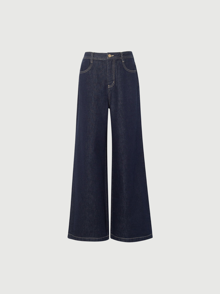 Slightly Flare 100% Cotton Jeans