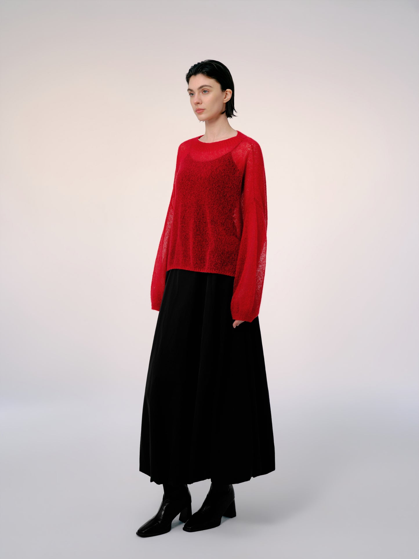 Cashmere-Silk Relaxed Pullover Sweater