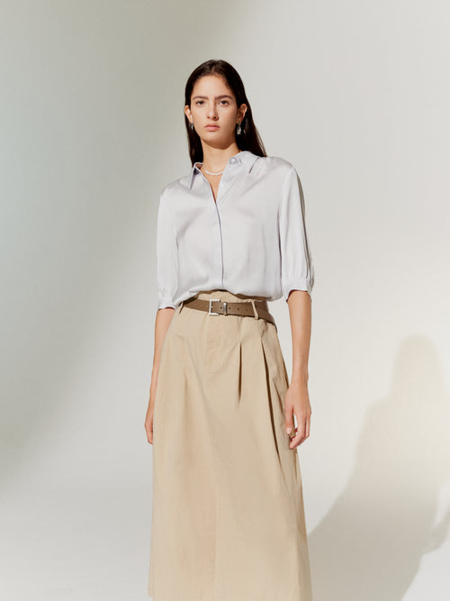 Load image 1 in gallery view. Relaxed Silk Shirt