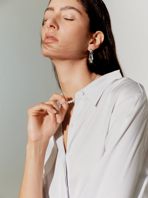 Load image 1 in gallery view. Relaxed Silk Shirt