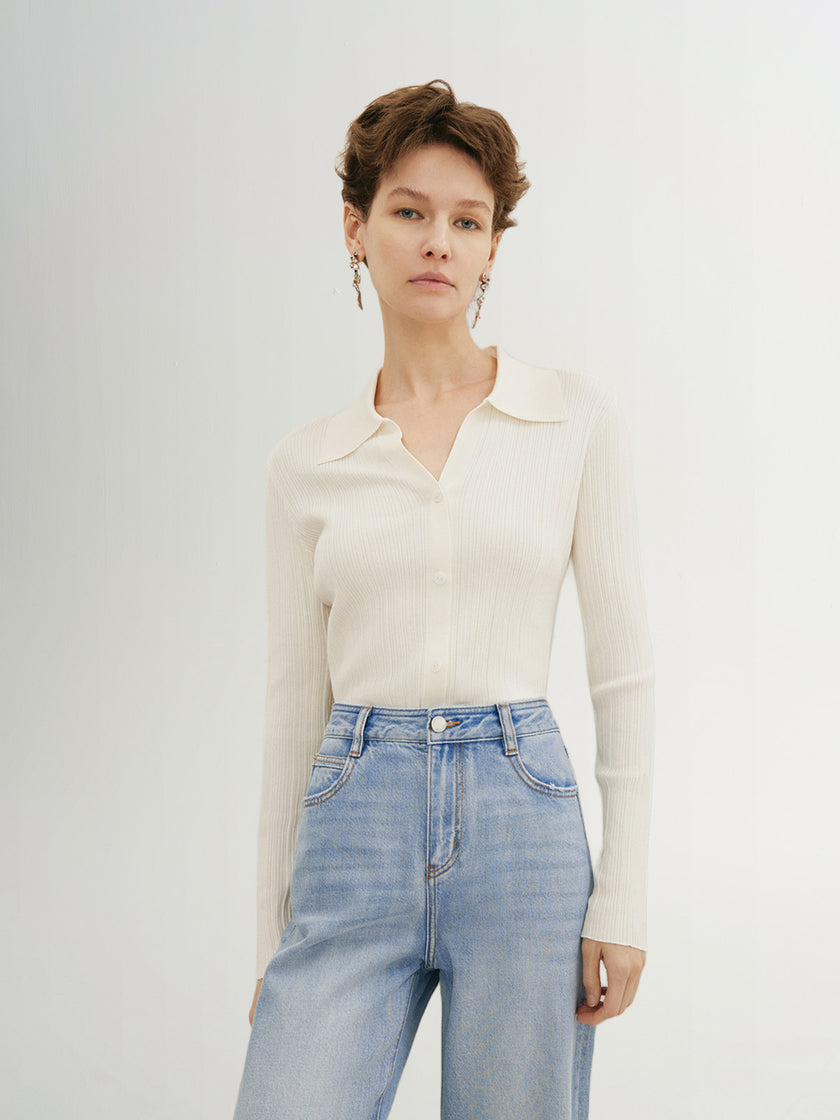 Polo Lyocell Knit Top