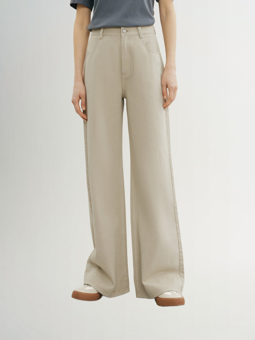 Pure Cotton Button Trousers