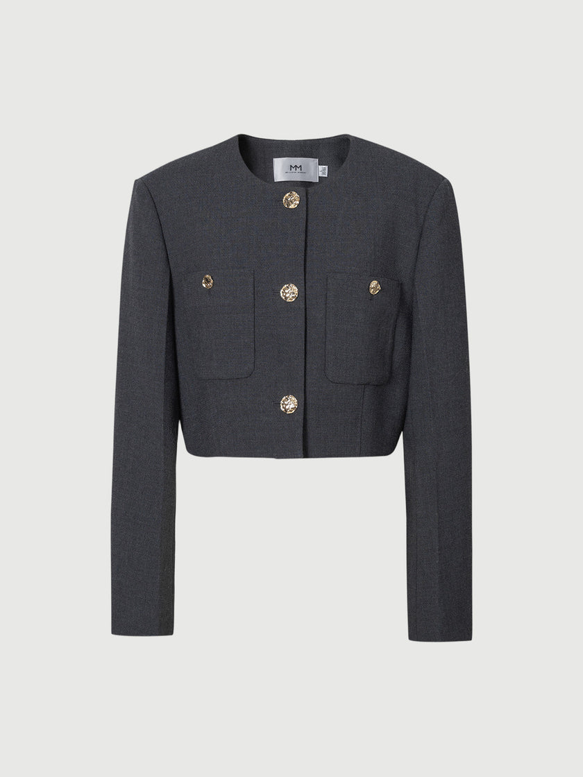 Pure Wool Cropped Jacket