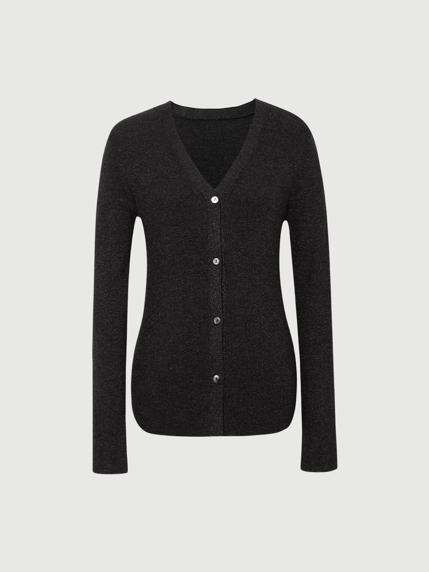Wool Blend Slim-Fit Cardigan