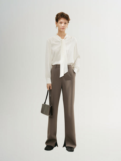 Load image 1 in gallery view. Tie-Neck Blouse