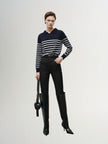 Striped Pure Wool Hoodie Sweater