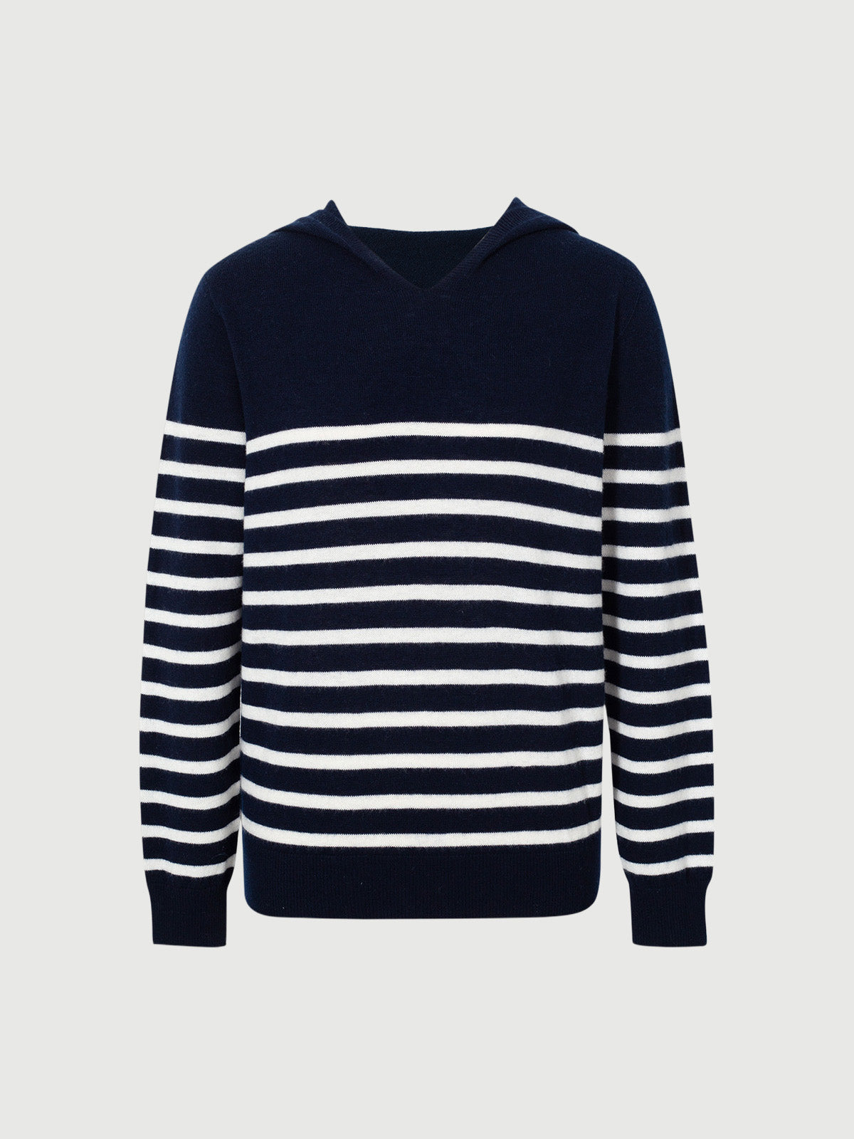 Striped Pure Wool Hoodie Sweater