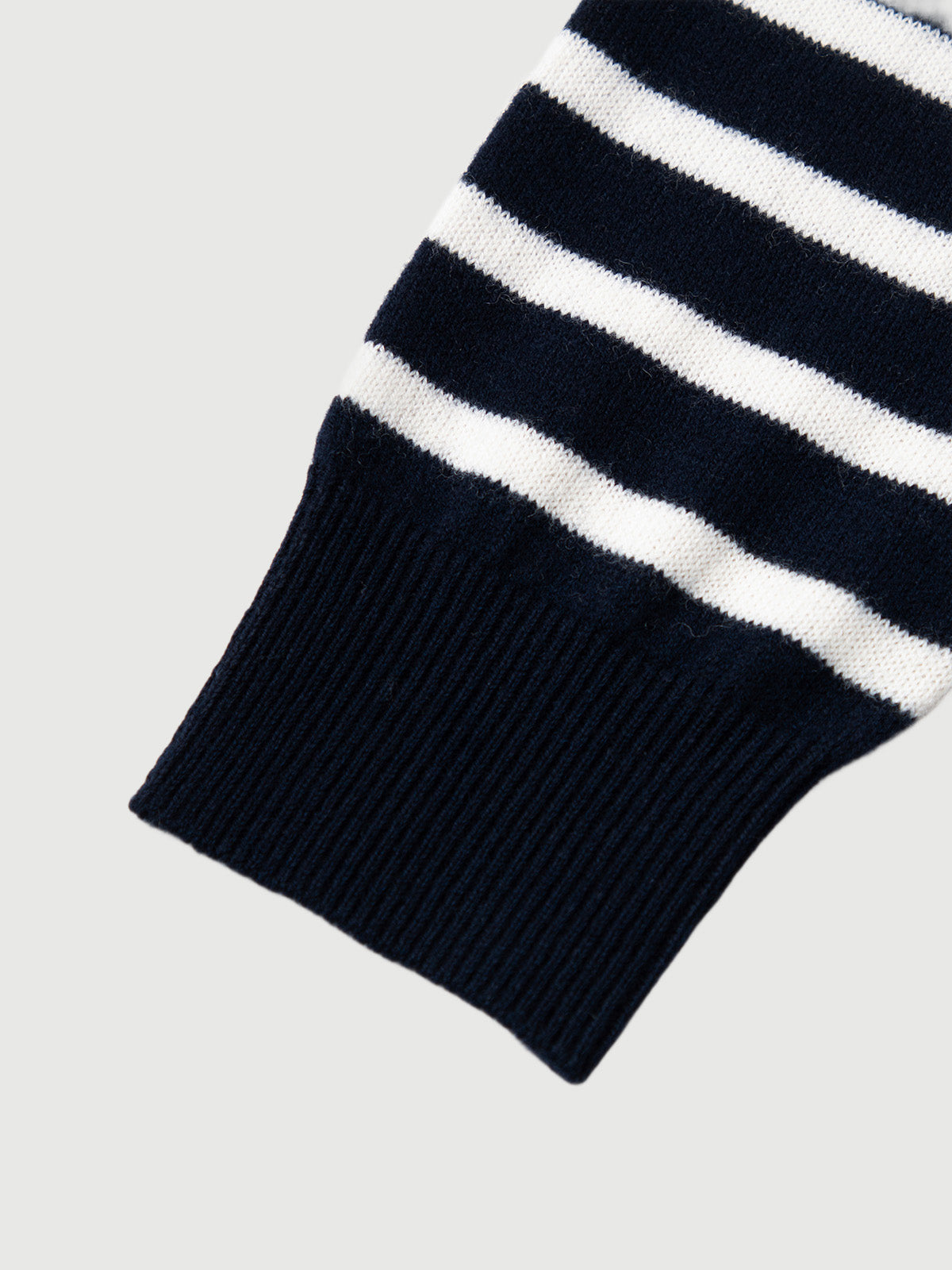 Striped Pure Wool Hoodie Sweater