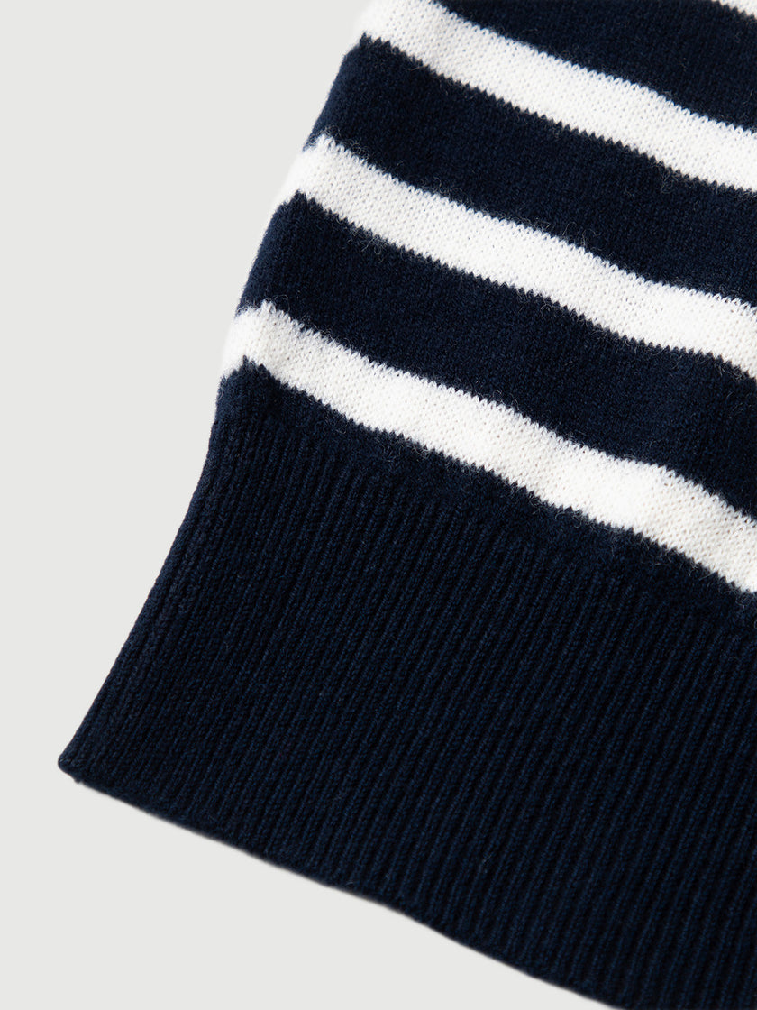 Striped Pure Wool Hoodie Sweater