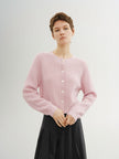 Ribbed Wool Blend Cardigan