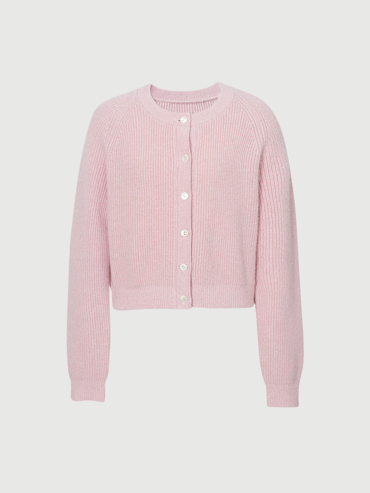 Ribbed Wool Blend Cardigan