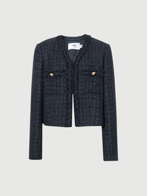 Load image 1 in gallery view. Wool Blend Tweed Jacket