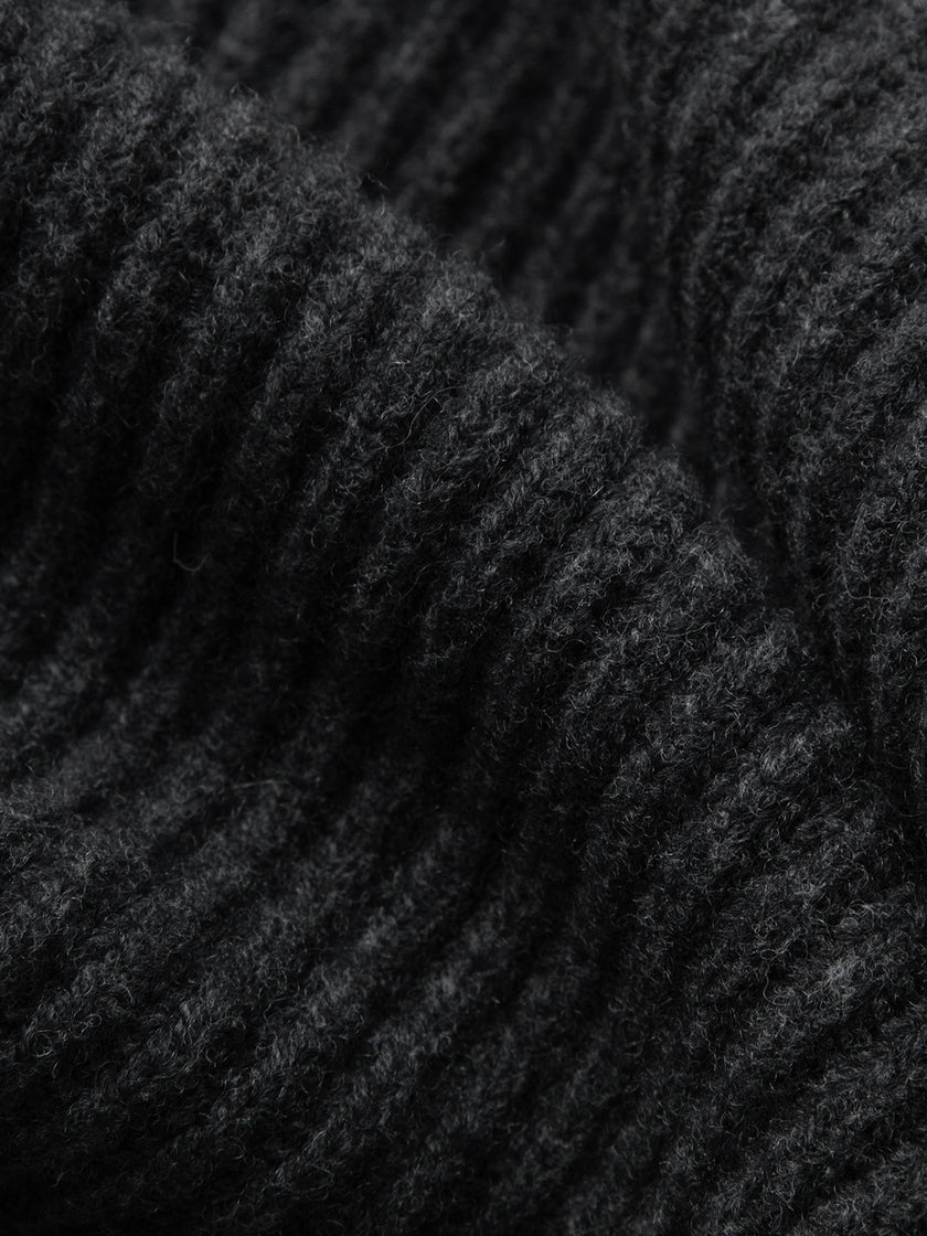 Faux Two-Piece Wool Cardigan