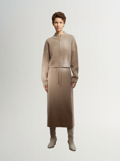 Load image 1 in gallery view. Wool Zip Cardigan