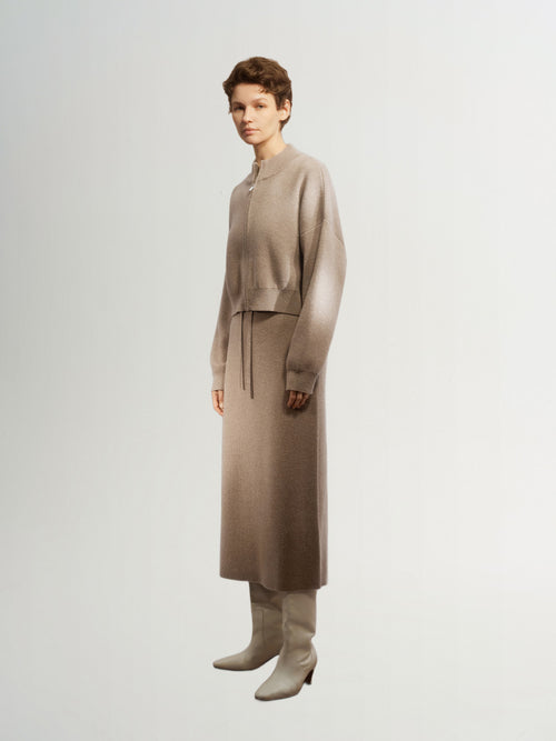 Load image 1 in gallery view. Wool Zip Cardigan