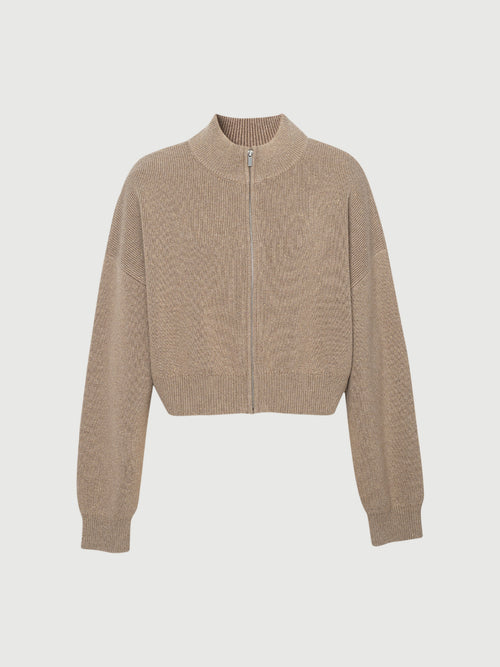 Load image 1 in gallery view. Wool Zip Cardigan