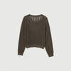 Crew Neck Open Knit Sweater