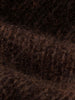 Close-up of soft brown fabric texture, highlighting the luxurious feel of Cashmere-Silk Relaxed Pullover Sweater.