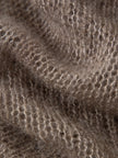 Close-up of soft knit fabric showcasing Cashmere-Silk Relaxed Pullover Sweater texture.
