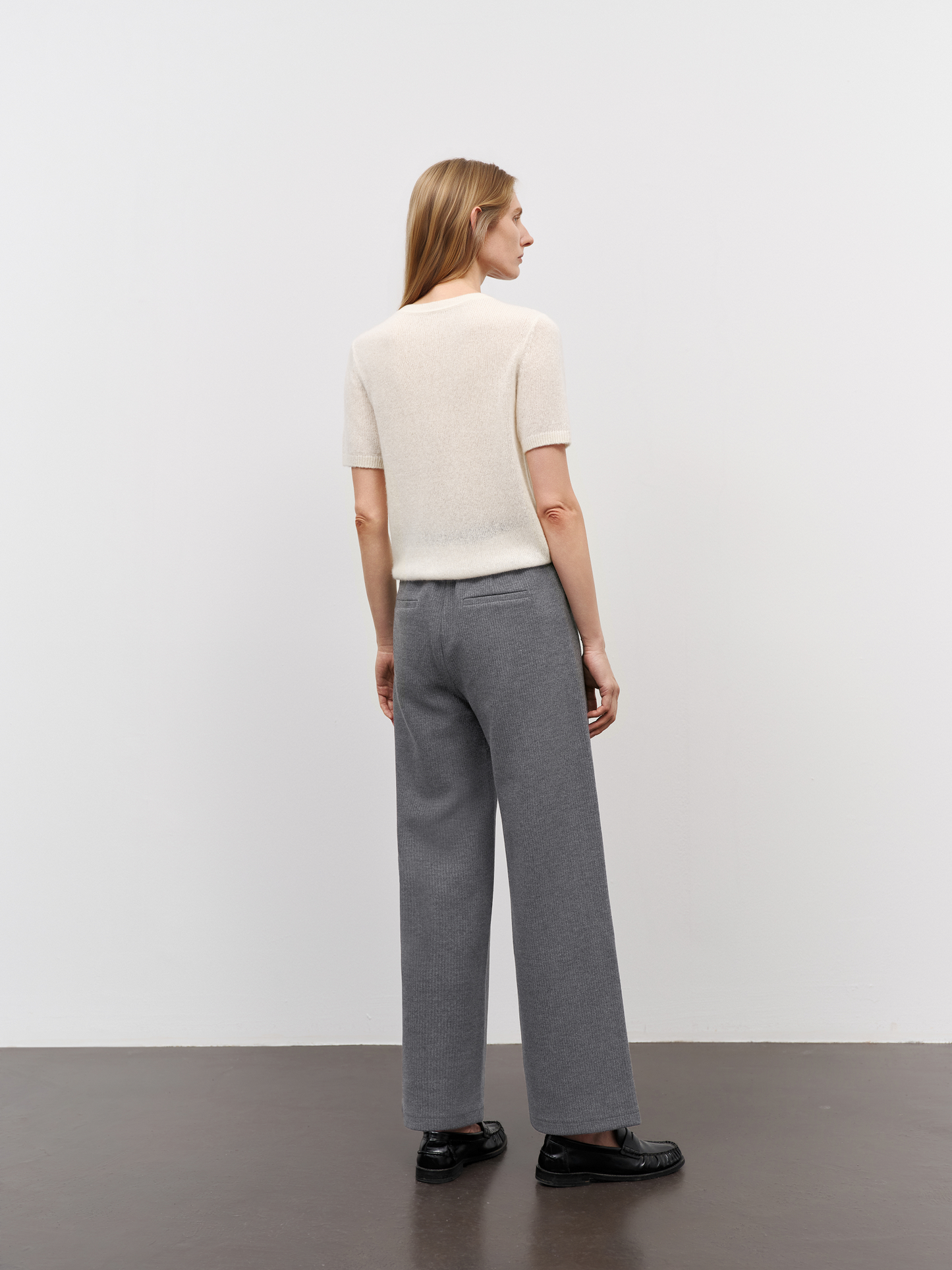 Lightweight Cashmere-Silk Short-Sleeve Sweater