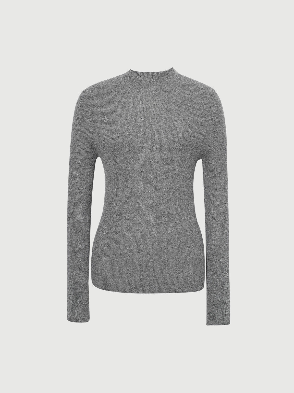 Gray long-sleeve shirt on a light gray background
