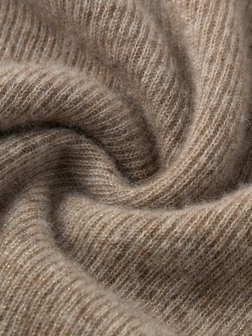 Load image 1 in gallery view. Close-up of brown fabric with a textured pattern