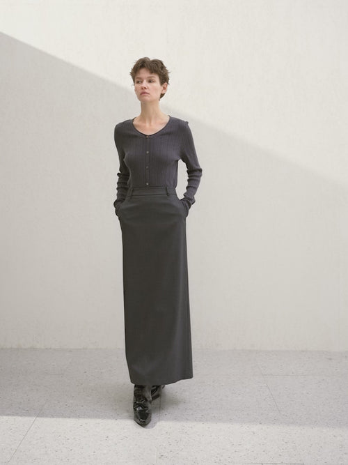 Load image 1 in gallery view. Long-Sleeve Knit Top