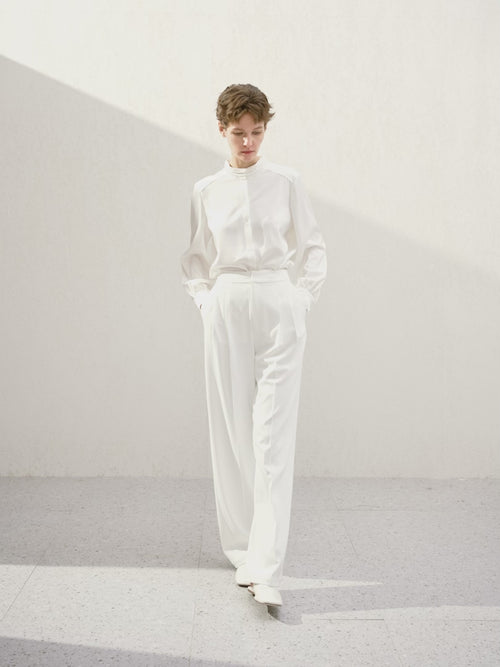 Load image 1 in gallery view. Straight Fit Smooth Trousers