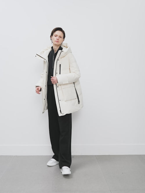 Load image 1 in gallery view. Goose Mid-Length Puffer Jacket