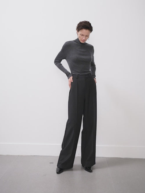 Load image 1 in gallery view. Straight-Fit High-Waist Trousers