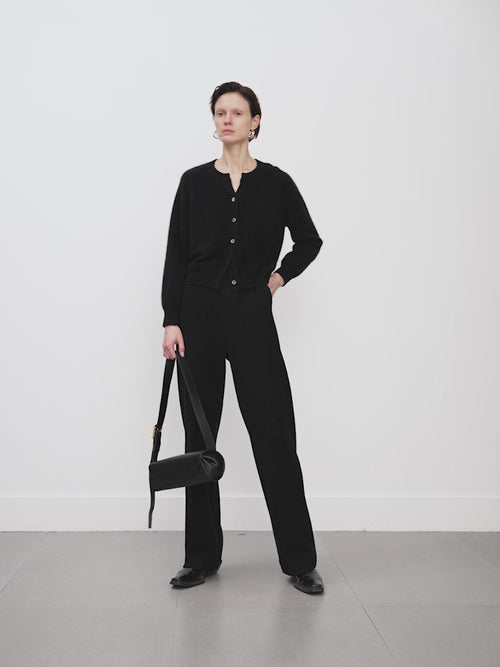 Load image 1 in gallery view. V Neck Pure Cashmere Cardigan