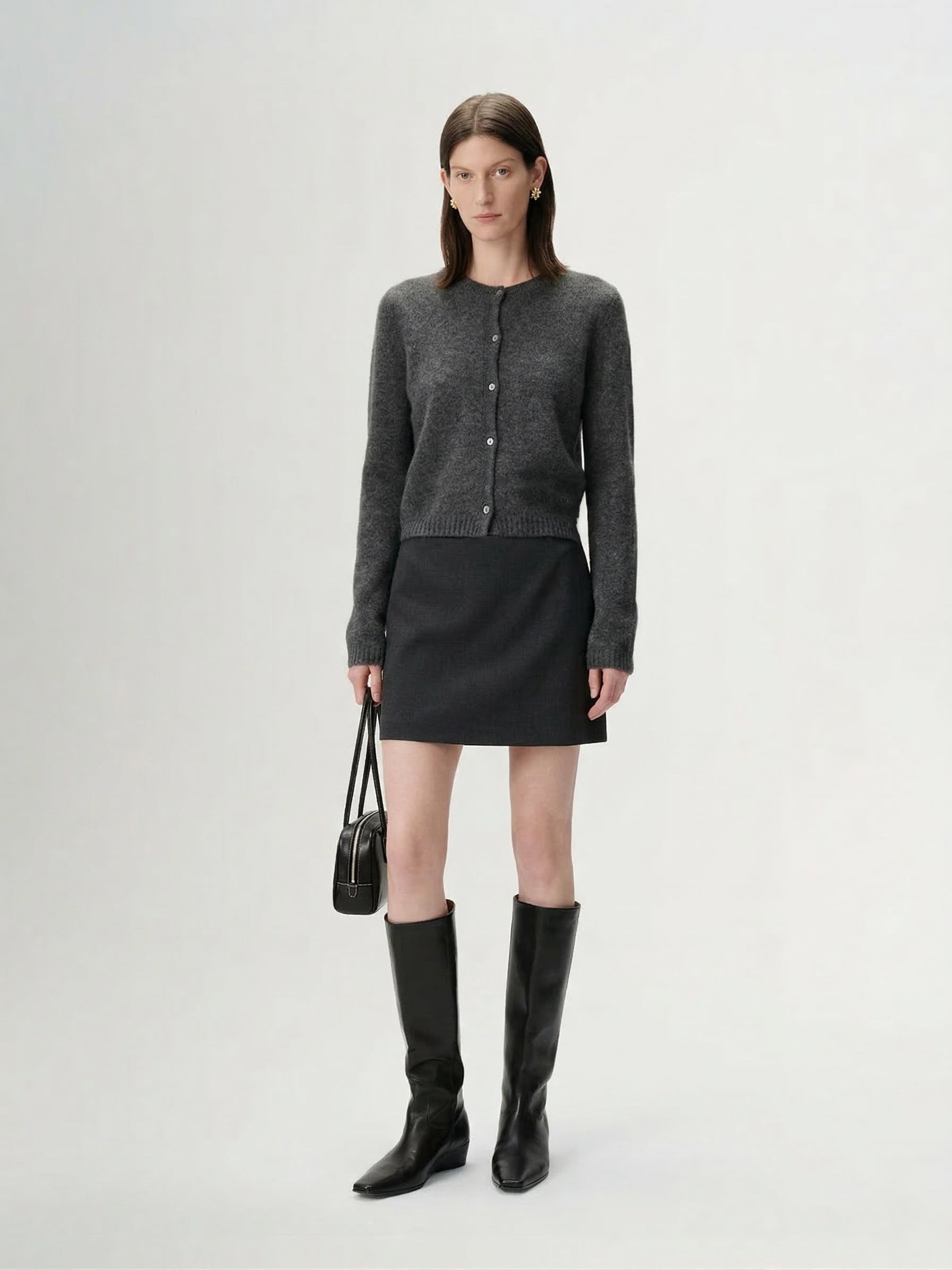 Silk-Cashmere Knit Cardigan