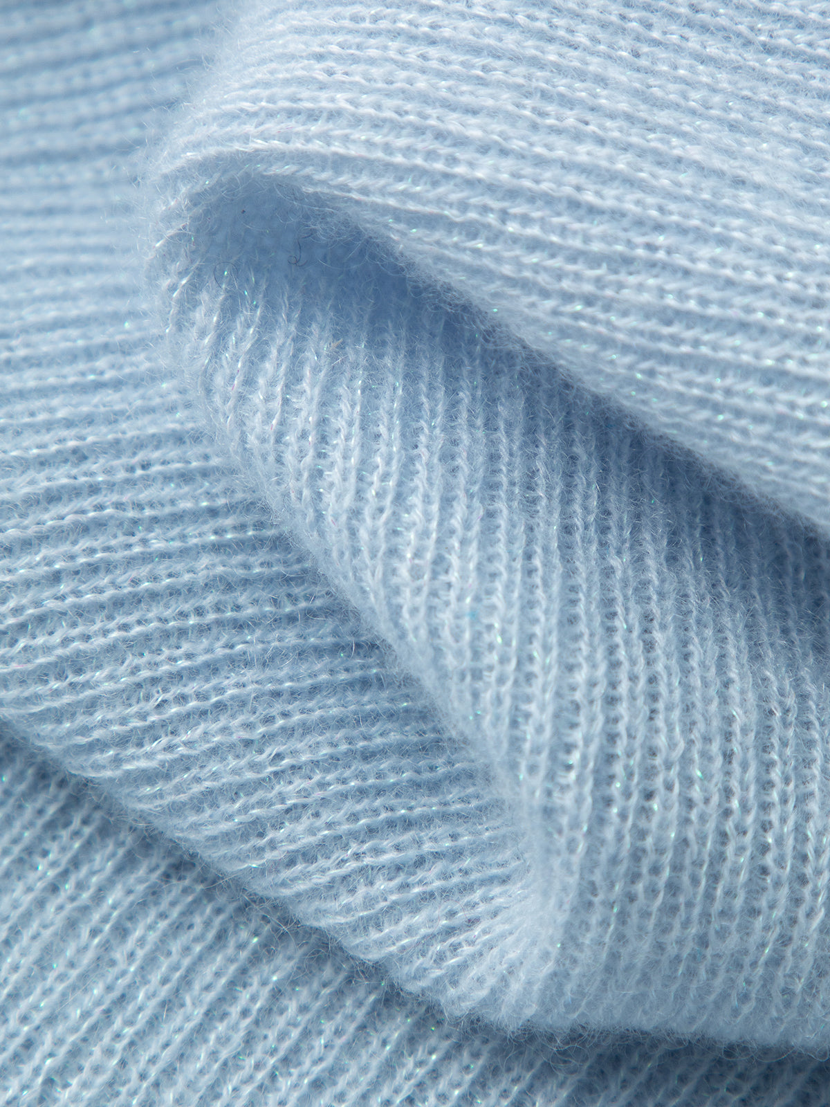 Close-up of light blue fabric texture