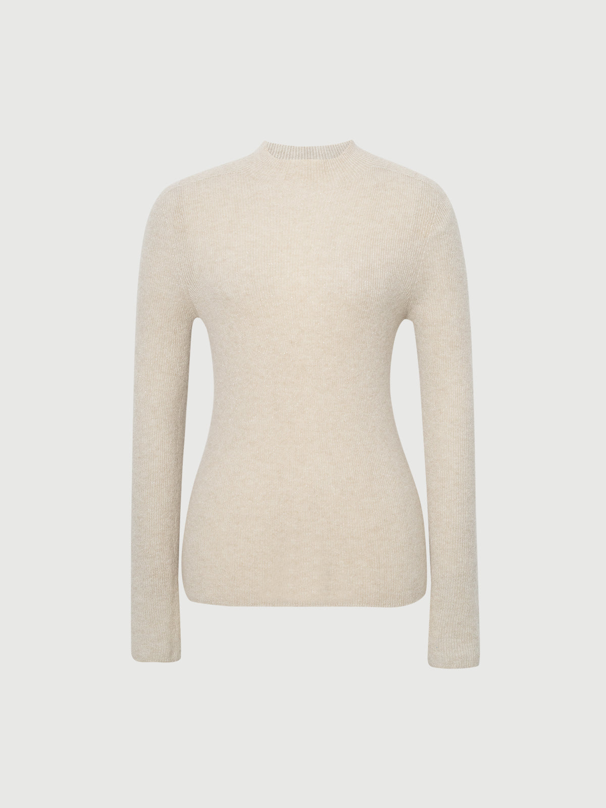 Beige sweater on a light gray background