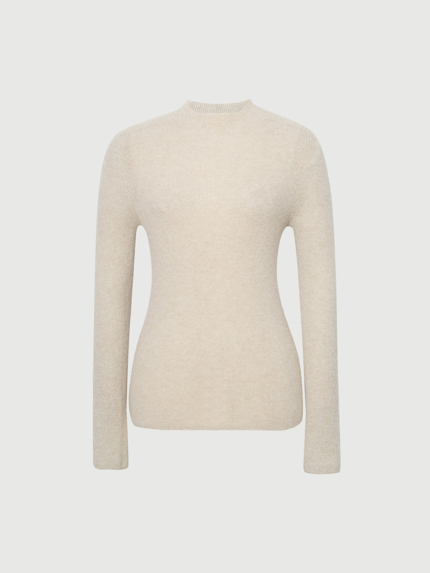 Beige sweater on a light gray background