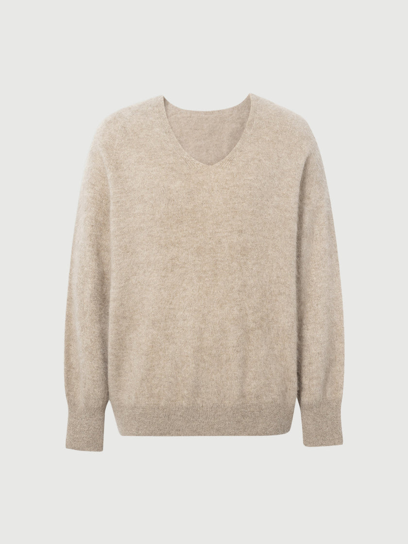 Round Neck Relaxed FIt Cashmere Sweater 5FA233722Q